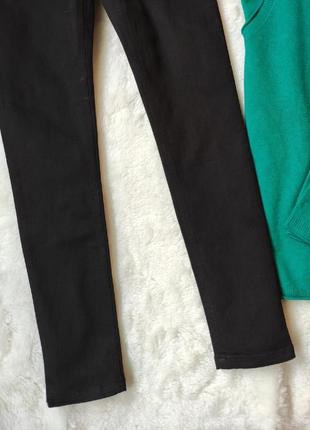 Женские черные джинсы кроп скинни плотные узкачи стрейч американки bimba y lola4 фото