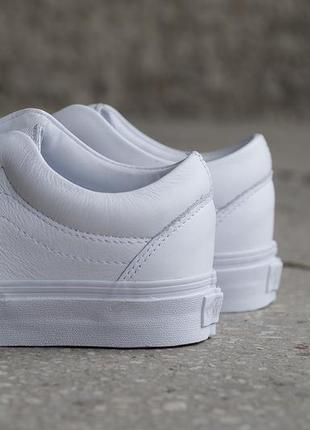 Кеды vans old skool laceless (leather) true white оригинал2 фото