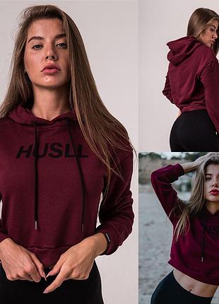 Кроп-худи husll 2