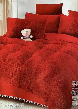 Постельное белье комплект травка велюровое