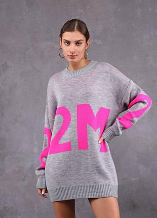Подовжені трендові светри-туніки з яскравим принтом🖤
🔸чорні та сірі