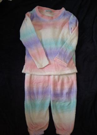 Фирменная пижамка из плюшевого флиса на девочку 8-9 лет