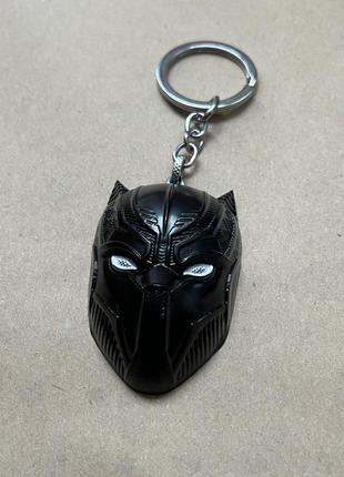 Брелок металлический чёрная пантера, маска, марвел, супергерои