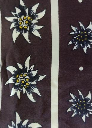 Шелковый шейный платок в эдельвейсах.5 фото