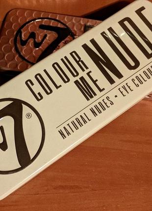 W7 color me nude eye colour palette nursery pallet тени для век 15.6 g