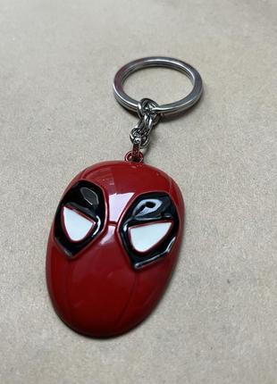 Брелок металлический дед пул , маска, супергерой, марвел