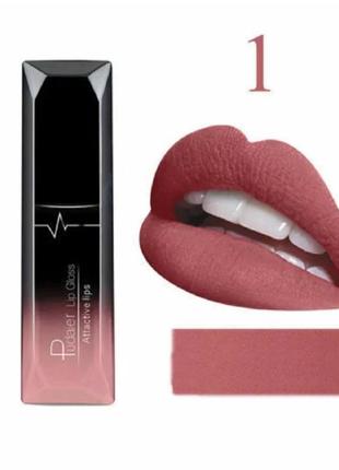 Рідка матова помада pudaier lip gloss1 фото