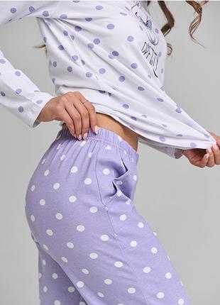 Жіноча піжама штани в горох заєць 116264 фото