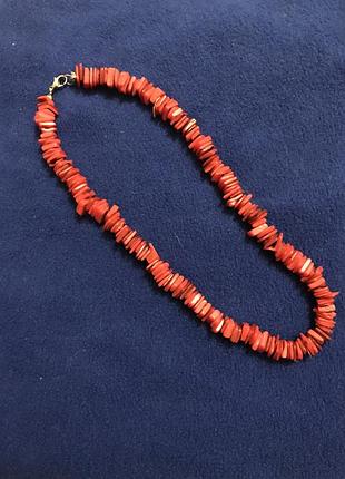 Бусы красные под шею