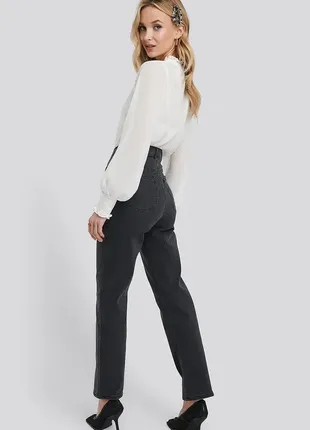 Прямі джинси na-kd straight high waist
