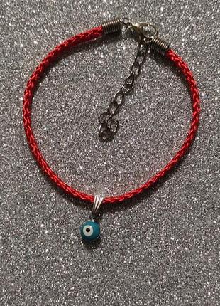 Браслет глаз-разный.красно-черный.