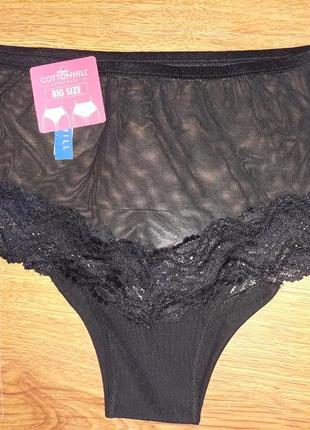 Шортики батал 54 52 50 48 р. шикарные трусики трусы женские большие размеры сеточка сетка качество нижнее белье ажур турция кружево