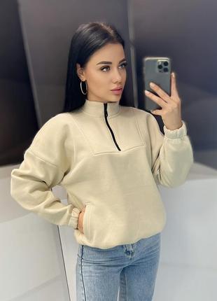 Спортивна кофта на флісі худі вільного крою жіноча турция