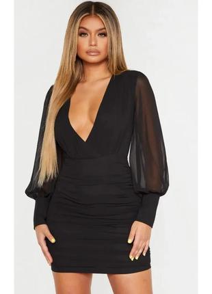 Сукня міні чорна prettylittlething (34)