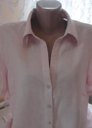 Супер брендова блуза блузка сорочка льон2 фото