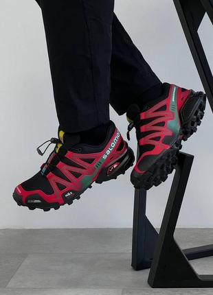 Кросівки чоловічі salomon speedcross 3 black red/кроссовки мужские саломон спидкросс7 фото