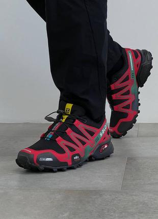 Кросівки чоловічі salomon speedcross 3 black red/кроссовки мужские саломон спидкросс
