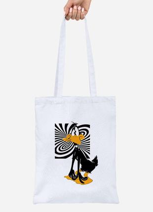 Эко сумка шопер lite даффи дак луни тюнз (daffy duck looney tunes) (92102-2883) белая