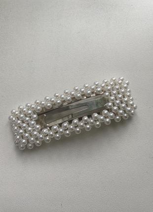 Заколка женская жемчуг