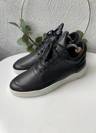 Кожаные кроссовки filling pieces7 фото