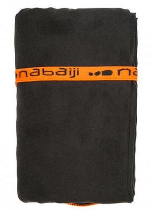 Рушник з мікрофібри nabaiji (110 х 175 см) для басейну (та інших видів спорту) чорне3 фото