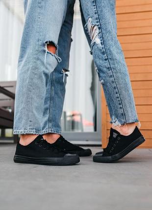 Жіночі кеди converse black женские кеды конверсы