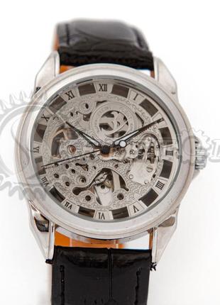 Часы мужские механические skeleton flent silver auto2 фото