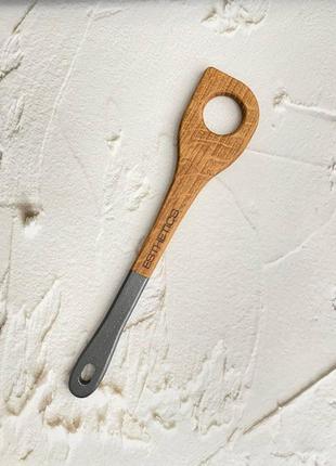 Поварская лопатка для ризотто из массива дуба / кухонная лопатка / деревянная / графит / esthetics - 39