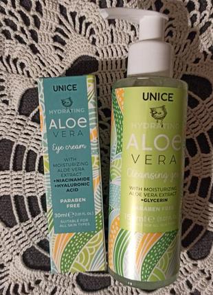 🌷очищаючий гель для вмивання unice з алое вера,150 мл.