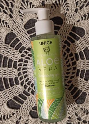 🌷очищаючий гель для вмивання unice з алое вера,150 мл.