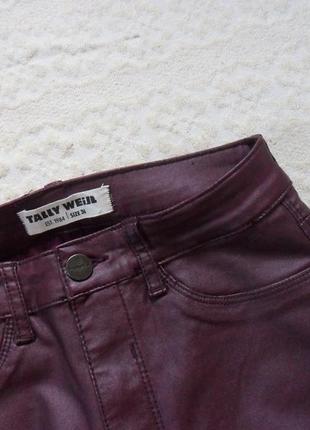Стильные кожаные джинсы скинни с высокой посадкой tally weijl, 36 размер.3 фото
