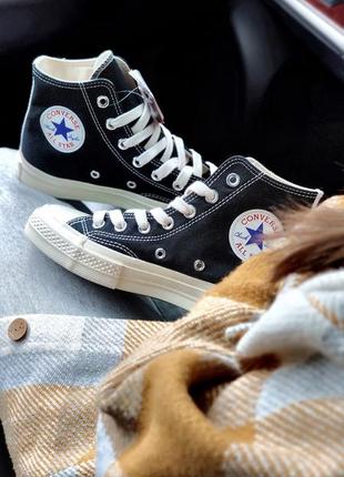 Чоловічі кеди  converse comme des garçons play white мужские кеды конверсы