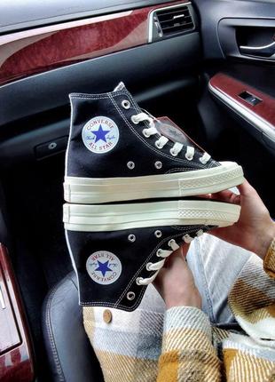 Чоловічі кеди  converse comme des garçons play white мужские кеды конверсы6 фото