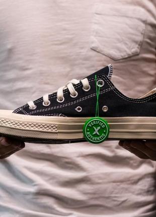 Жіночі кеди  converse cdg low black женские кеды конверсы7 фото