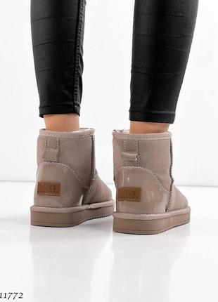 Уги угі зимові черевики чоботи натуральний замш короткі ультракороткі