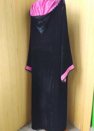 Длинное платье с капюшоном в этно стиле  бархат/ кафтан / абая/ галабея5 фото
