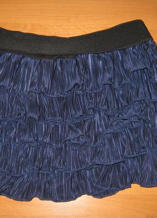 Модная юбочка с плисерованными рюшиками плиссе с блеском - тренд сезона2 фото