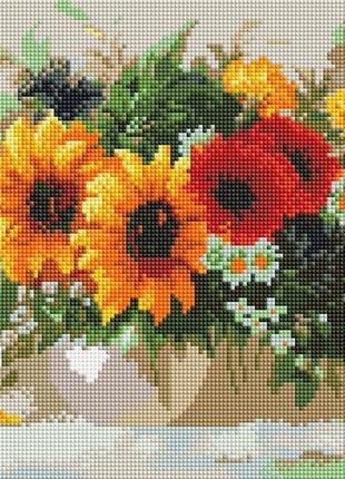 Набор алмазной мозаики colorart 30х40см букет цветов st411