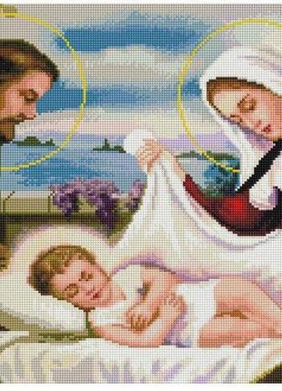 Набір алмазної мозаїки colorart 40х70 ікона свята родина ss802