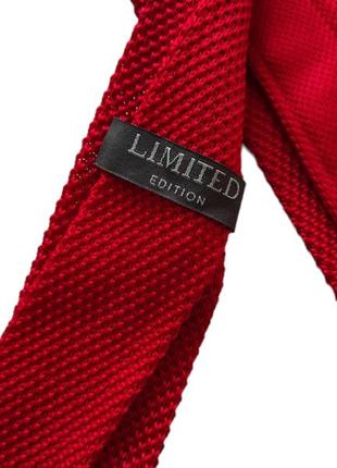 M&s knitted краватка червона в'язана галстук красный вязаный стильный мужской3 фото