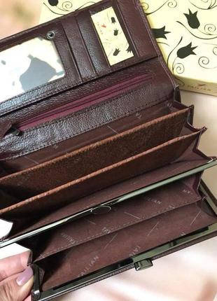 Шкіряний гаманець tailan в подарунковій упаковці. під рівну купюру4 фото