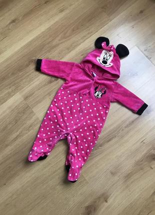 Чоловічок disney теплий чоловічок mini mouse велюровий чоловічок з капюшоном чоловічок1 фото