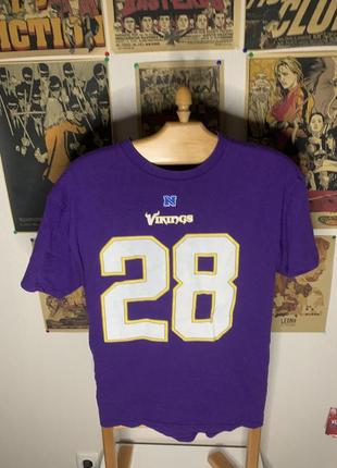 Minnesota vikings nfl peterson reebok вінтажна футболка американський футбол