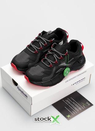 Мужские чёрно-красные кроссовки reebok чоловічі чорно-червоні кросівки reebok5 фото