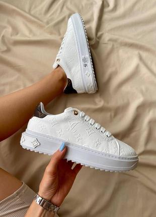 Кросівки louis vuitton lv time out sneakers white1 фото