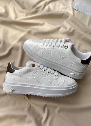 Кросівки louis vuitton lv time out sneakers white8 фото