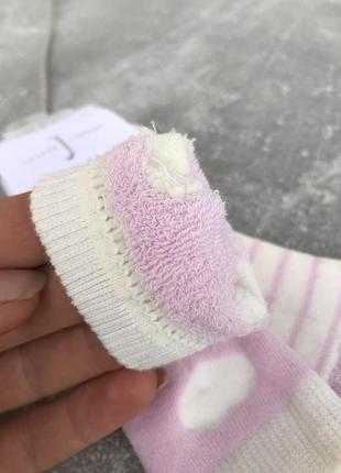 Шкарпетки дитячі махрові 🤍4 фото