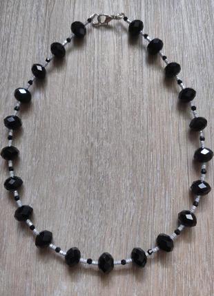 Тренд чокер, колье, ожерелье, подвеска, бусы, намисто, коралі хрустальные...