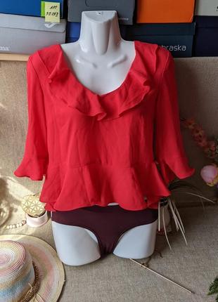 Шик от topshop, блуза с воланами (34/xs)