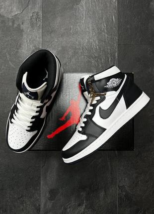 Кросівки чоловічі джордан 1 високі nike jordan 1 dark blue, кроссовки мужские найк джордан